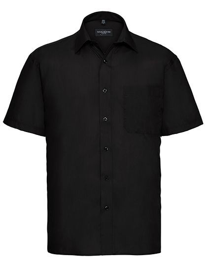 Men`s Short Sleeve Classic Polycotton Poplin Shirt